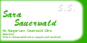 sara sauerwald business card